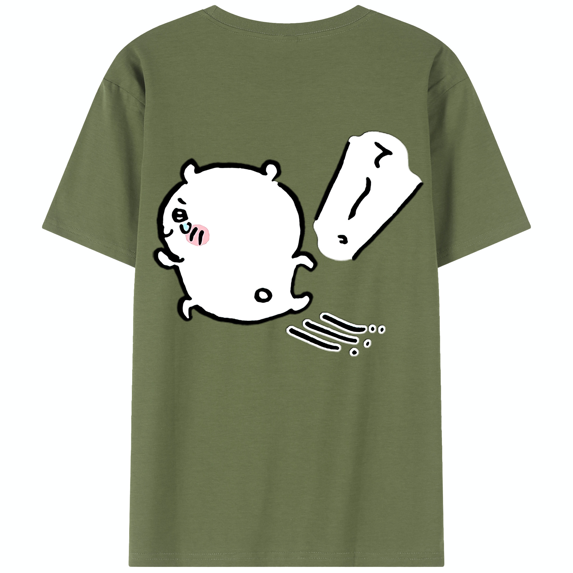 （画像用） ちいかわ ちいかわ Chii-kawa chiikawa 綿100％半袖Tシャツ（背面プリント）
